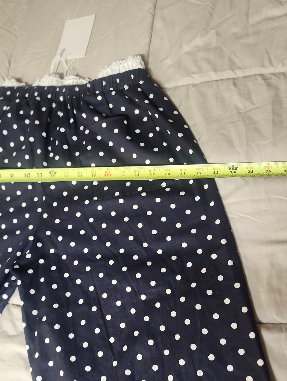 Aelfric Eden Navy Wide-Leg Polka Dot Lounge Pants - Picture 12 of 14
